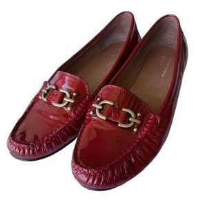Donald J. Pliner Diona Red Patent Loafers